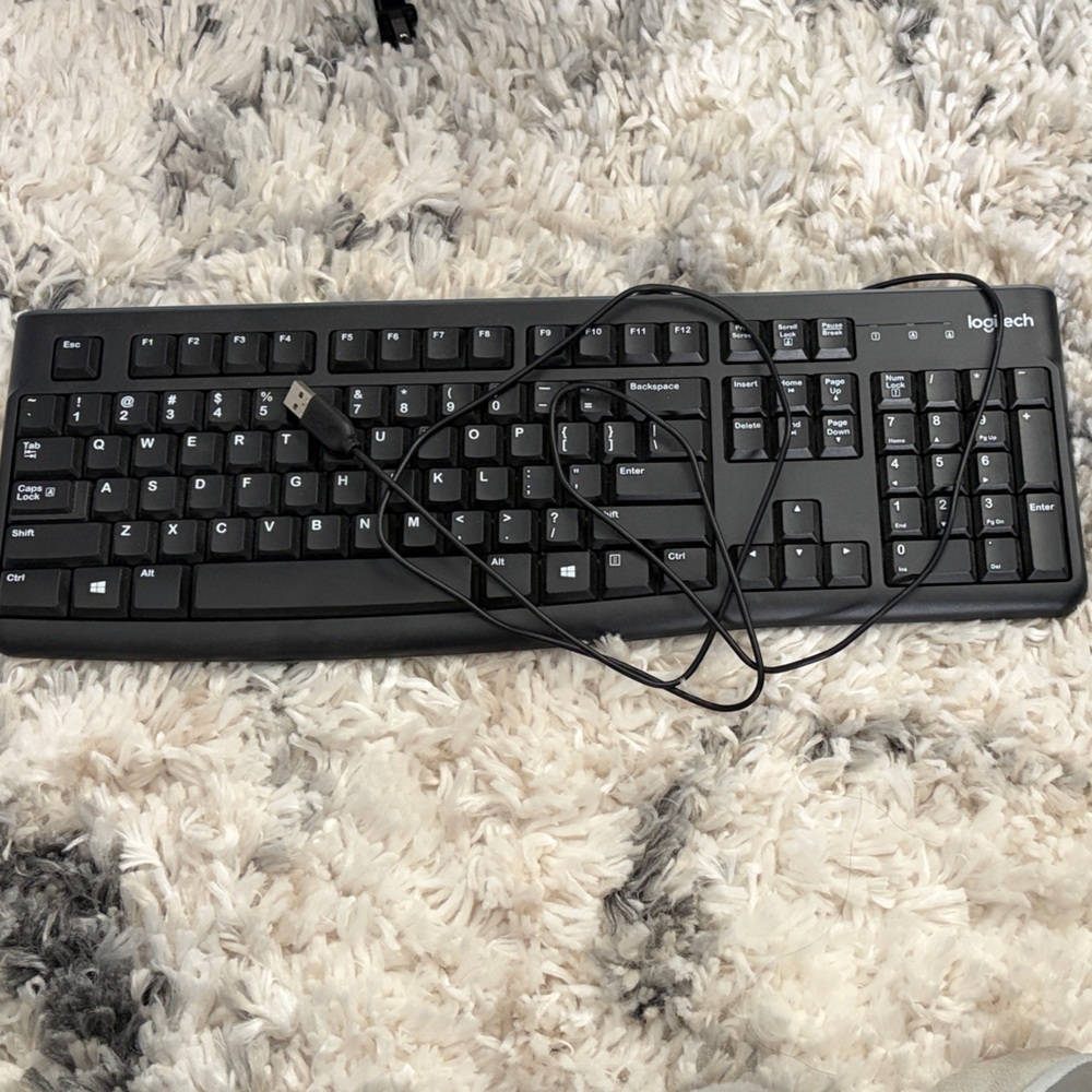 Logitech Wired Keyboard in Black K170